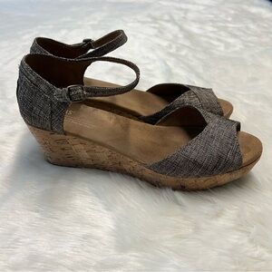 Tom’s wedge ankle‎ strap sandals
